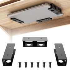 3 PCS Under Desk Laptop Mount Bracket Holder Shelf With AntiScratch Silicone