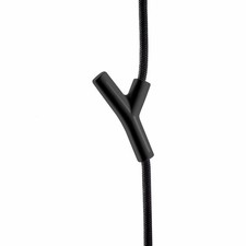 Authentics Wardrope Garderobe, Hänge-Seilgarderobe Schwarz, 4 Haken Schwarz