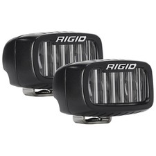 Rigid 902533 Sr-m Series Sae Fog White Fog Led Lights Pair Kit Black Universal