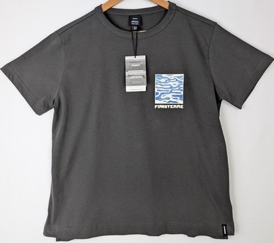 Finisterre Meskel Nothing But SS T-Shirt Damen UK 10 grau Bio-Baumwolle Surf neu mit Etikett 