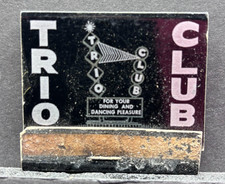 Vintage Rare Pine Bluff Arkansas Trio Club Full Unstruck Matchbook