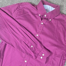 IZOD Advantage Performance Easy Care Slim Fit Button Down Shirt Plum Mens