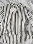 $450  BRUNELLO CUCINELLI GIRLS  HI-LOW SHIRT STRIPED MONILI BEADS SIZE 6 ITALY — photo 2