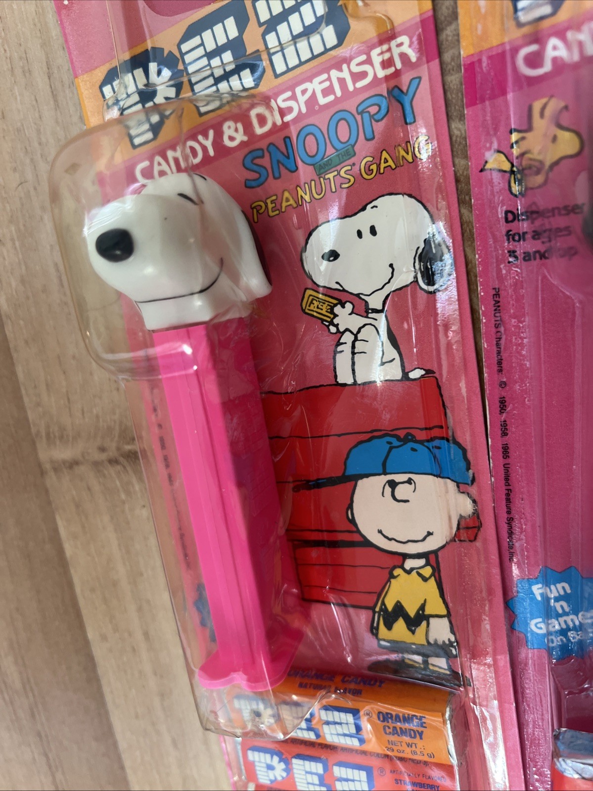 Snoopy Peanuts Pez Dispenser Lot  - Snoopy & Lucy In Open Packaging - See Pics