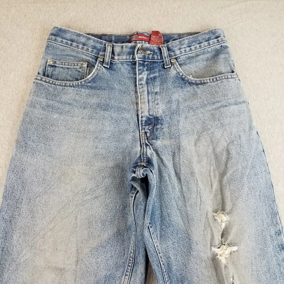 Pantalones de mezclilla para hombre Faded Glory talla 33X30 azul lavado original calce recto de colección algodón Foto 3 de 4