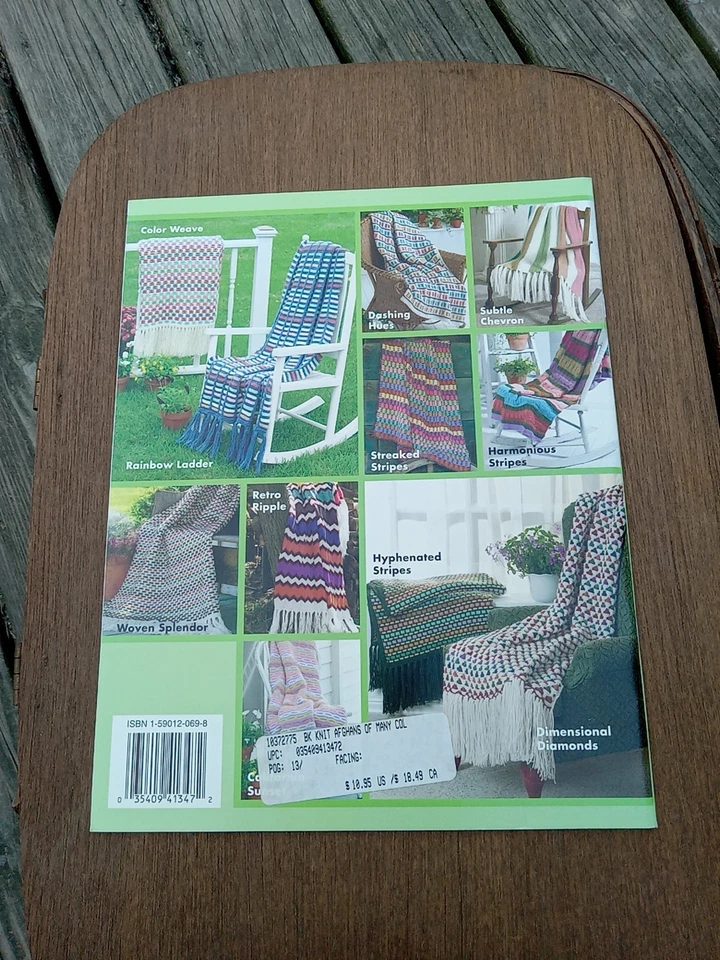 Many Colors Knit Knitting Afagans 1347 American School Of Needlework Booklet - Image 2 of 2