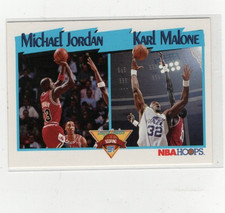1991-92 Michael Jordan Karl Malone NBA Hoops #306 Free Shipping (B2402)