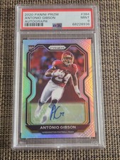 2020 Antonio Gibson Silver Prizm Rookie Auto RC #384 SSP PSA 9 MINT
