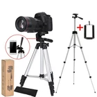 Professional lightweight Aluminum Camera Tripod DSLR Stand w/ Phone Holder &Bag