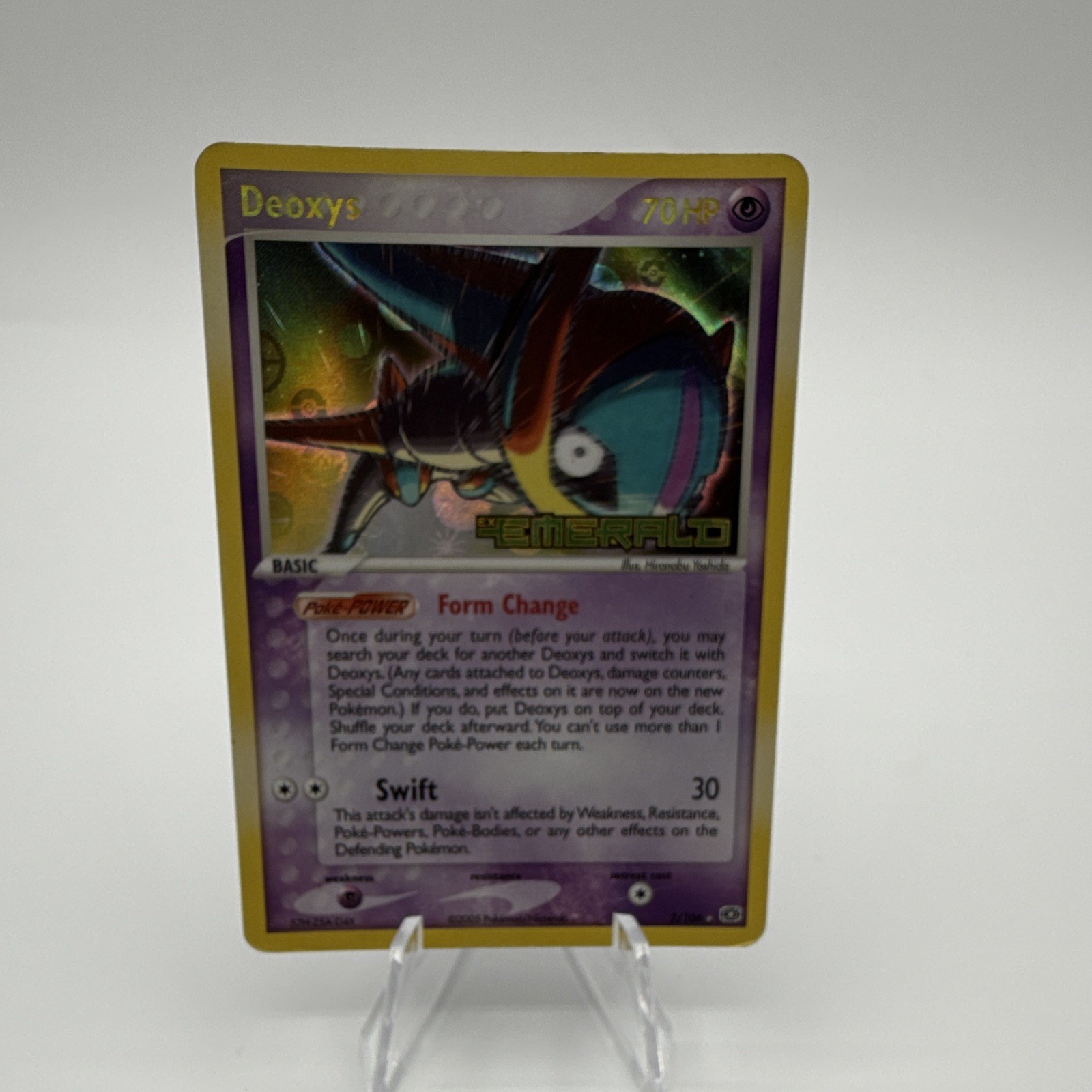Deoxys 2/106 EX Emerald Stamp Reverse Holo Rare English 2005 Pokemon
