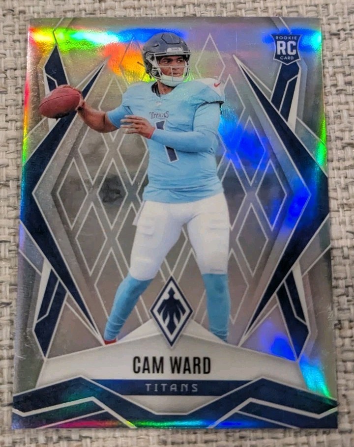 2025 Panini Phoenix Cam Ward SILVER Prizm Refractor Rookie SP #194 Titans