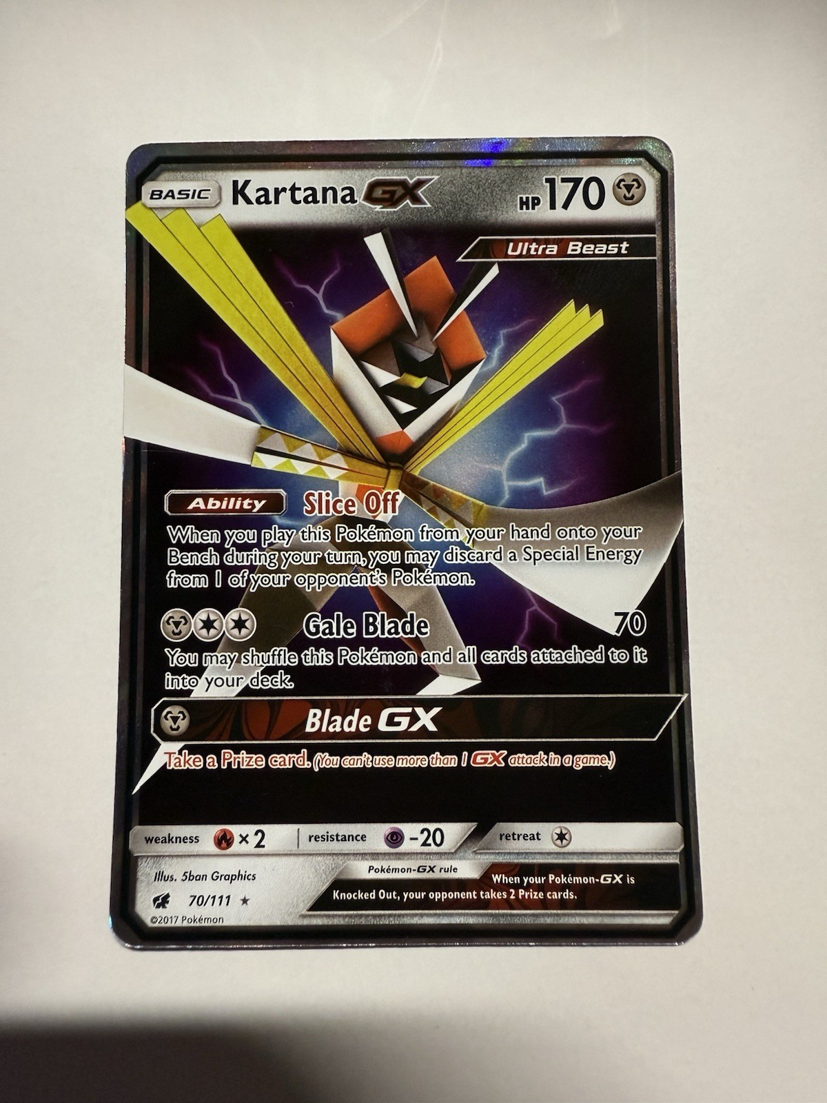 Kartana GX 70/111 Crimson Invasion 2017 Ultra Rare Pokemon Mint Card