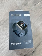 Fitbit Versa 4 Blue Fitness Smartwatch Activity Tracker open box 
