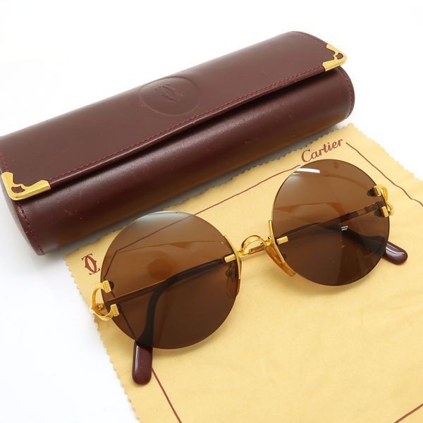 Cartier Signature C de Cartier Vintage Round Sunglass… - Gem