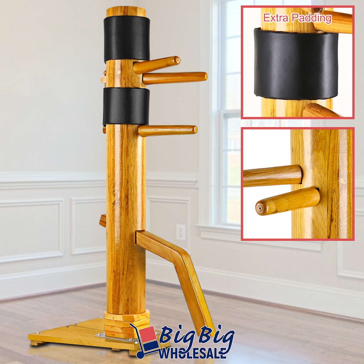 Wing Chun Wooden Dummy Stand Training Target Martial Arts Kong Fu Practice