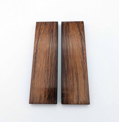 Ebony, Brazilian (Gombeira) Knife Scales (Matching Pair) - You Pick Size & Grain