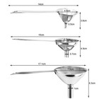 3 In 1 Funnels For Filling Bottles Stainless Steel Small Kitchen Funnel Set For