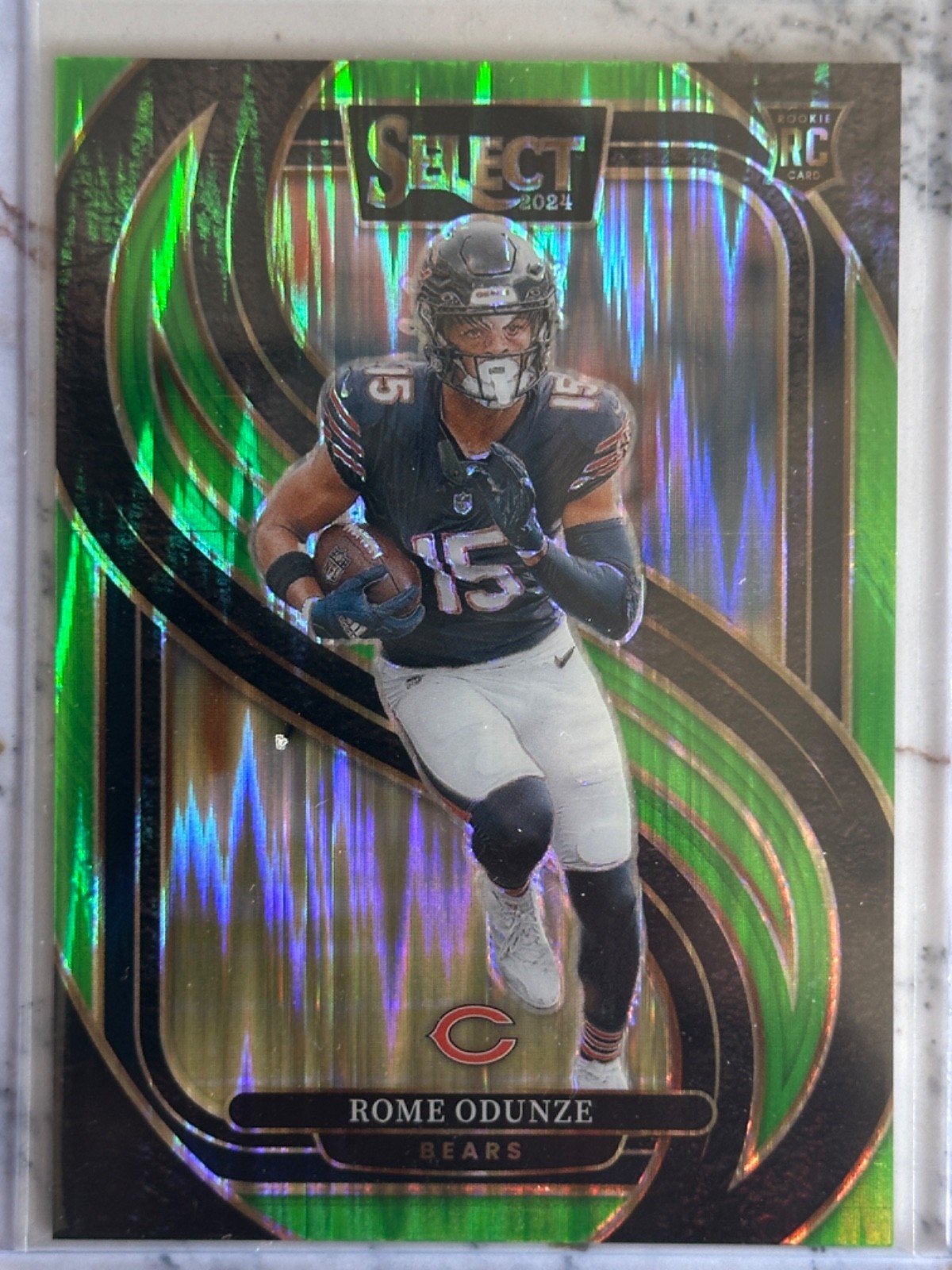 ROME ODUNZE 2024 SELECT GREEN SHOCK PREMIER LEVEL /499 BEARS ROOKIE