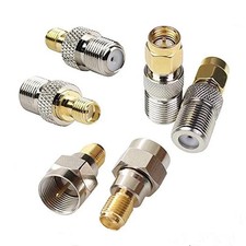 2 Sets 6 Pcs F Type to SMA Male Female Coax Connector Coaxial RF Adapter 50 ohm