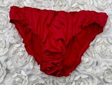 Vtg Red Satin Panties SZ XL