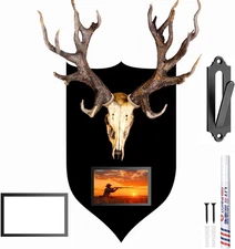 Metal European Mount Plaque Deer Head Wall Skull Hanger with Magnetic Photo Fram