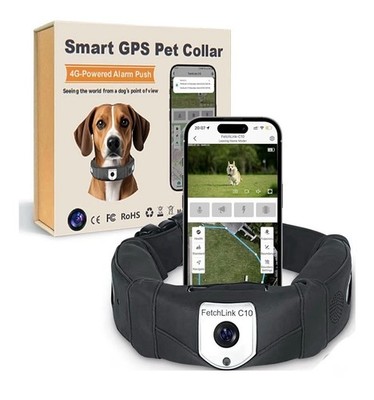 Smart Pet Collar FetchLink C10  4G   powered alarm push - New 2026,aa1