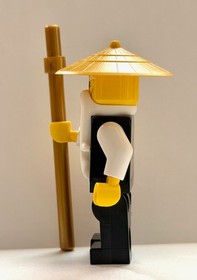Lego New Ninjago Sensei Wu Minifigure w/golden hat golden staff 2507 2521 2255