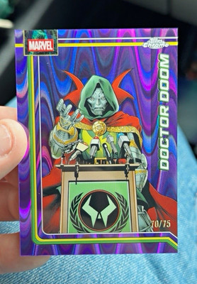 Topps 2024 Topps Chrome Marvel Doctor Doom #028 Serial Numbered /75 Card