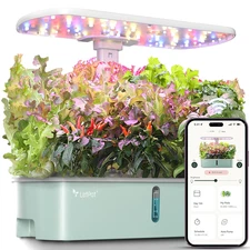 Hydroponic Growing System, Indoor Garden- 10 Pods, 24W Grow Light Full Spectrum	