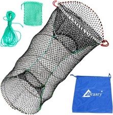 Foldable Fishing Trap for Crabs Shrimp Lobsters with Bait Bag and Ropes