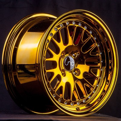 JNC 001 Gold Chrome 15x8 4x100 +25 Wheel/Rim | eBay