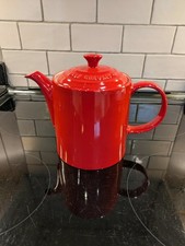 Image of Le Creuset Tea Pot Red Grand Teapot 1.3L Stoneware Brand New
