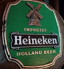 Heineken Beer Sign Bar Top Wall Mount Imported Holland Windmill Vintage