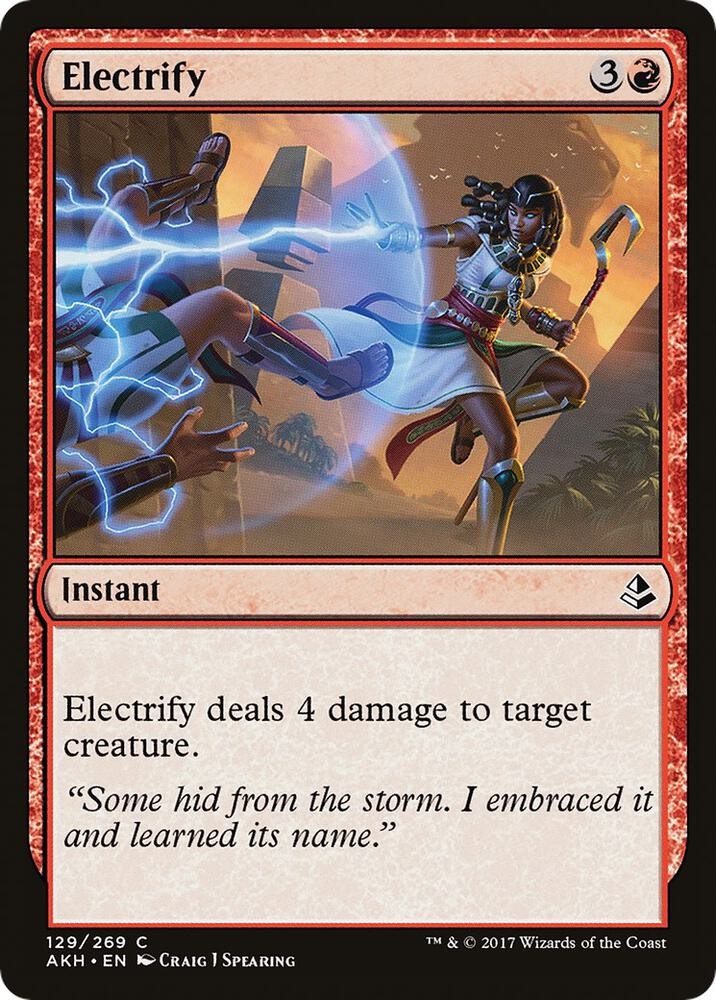 Electrify 129 Common Amonkhet Magic: The Gathering Lightly Played