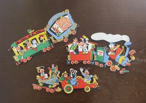 Disney’s Casey Jr Train Nursery Childs Room Wall Decor 3 PC Dolly Toy Co Vintage