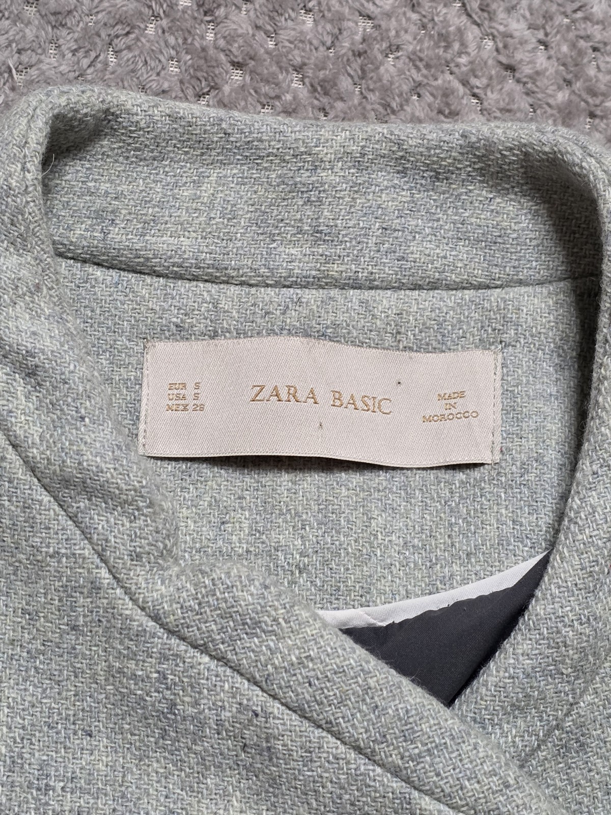 Zara Basic Collarless Popper Jacket Fully Lined G… - image 4