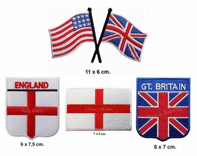 GT BRITAIN UK ENGLAND USA Wappen Flagge Aufbügler Aufnäher Flag Crest Iron On #7