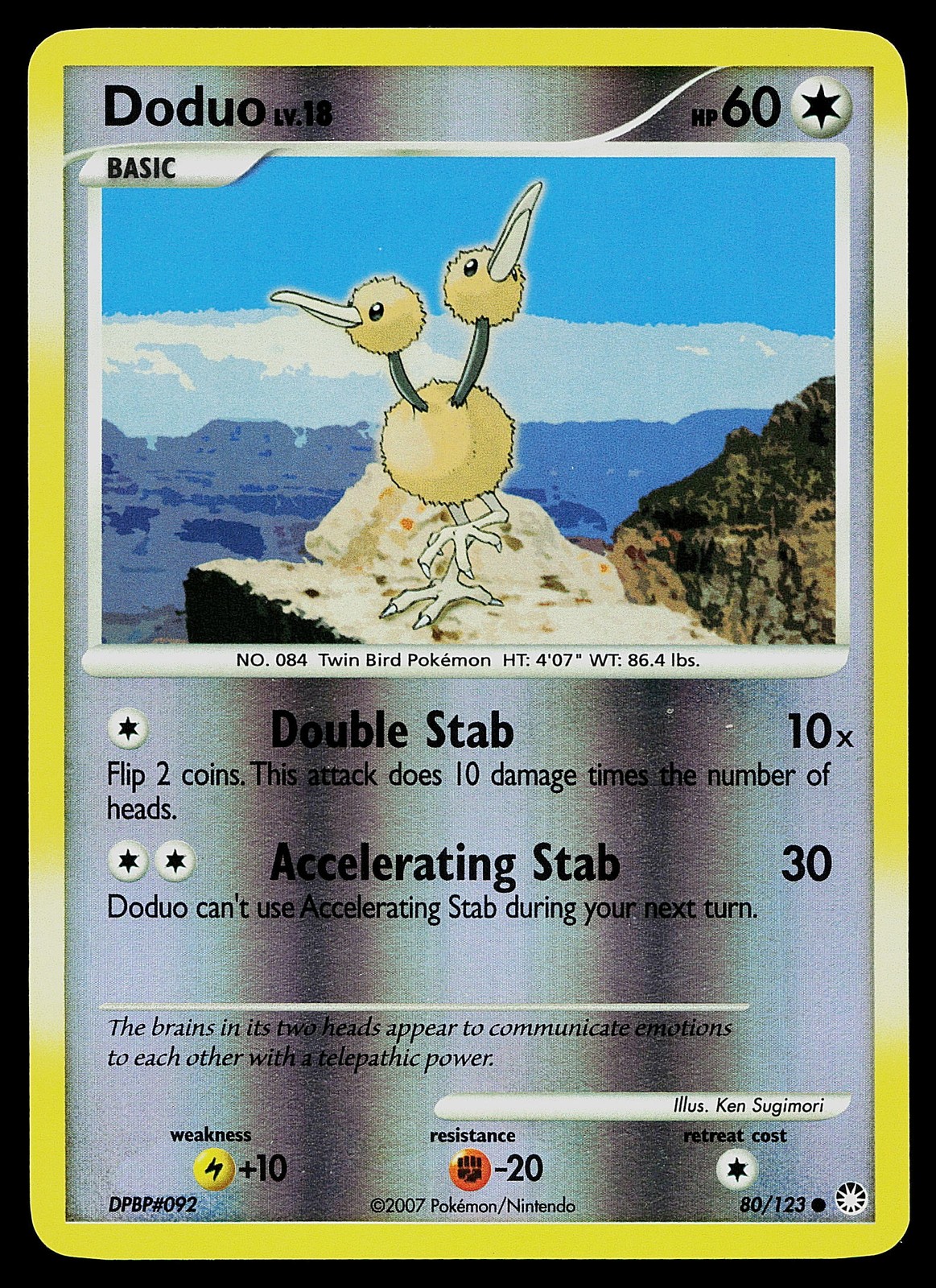 Pokemon Card - Doduo Mysterious Treasures 80/123 Reverse Holo