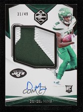 2020 Limited Rookie Variation Spotlight Silver 31/49 Denzel Mims Patch Auto 0d44