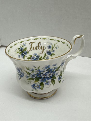 Vintage Royal Albert July Vergissmeinnicht Teetasse & Untertasse England TOP - Bild 4 von 7