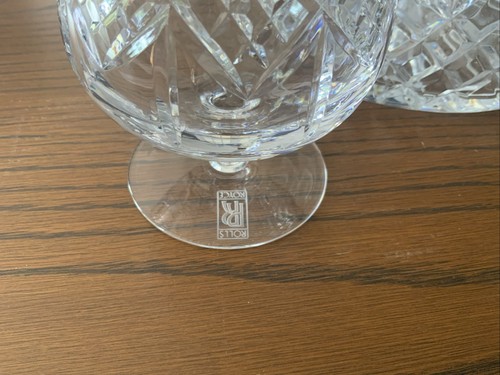 A pair of Edinburgh Lead Crystal ROLLS ROYCE Picnic Brandy GLASSES - Picture 2 of 4