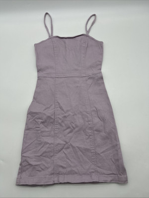 Divided H&M Mini Dress Women XS Purple Zip  #22589