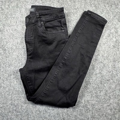 KUT from the Kloth Donna High Waist Ankle Skinny Jeans Black Women s/Juniors 2
