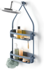 Flex Hanging Shower Caddy with 2 Shelves, Bathtub Shelf and Bathroom Organizer,