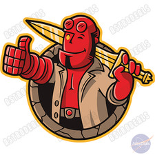Hellboy Comic sticker window laptop bumper vinyl decal
