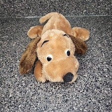 VINTAGE 1973 R Dakin  Co 10" Drooper Dog BROWN Plush Stuffed Puppy Dog Weighted