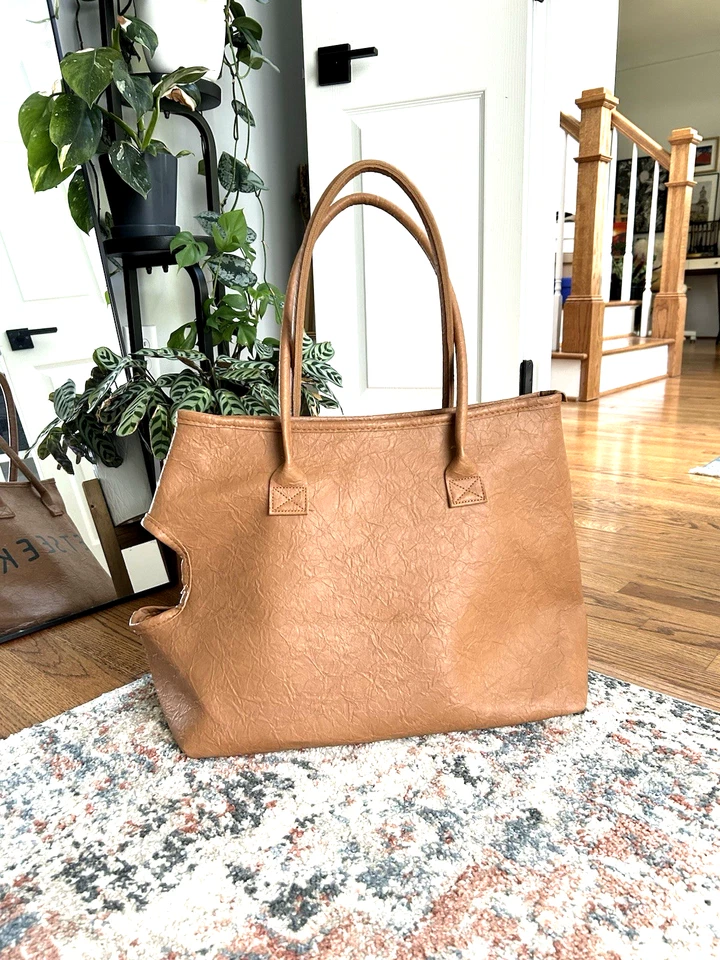 Moda Cartera para Perros Porta Mascotas Bolso de Cuero para Perros Pequeños Gatos Cachorro, Portátil Foto 2 de 4