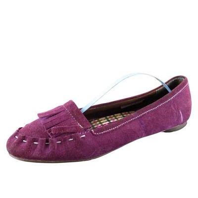 Lands' End Women's  Flat Maroon Suede Sz 7.5 Medium Gently Used 2025
