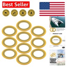10PCS Gearcase Drain Plug Seal Gaskets for Lower Unit Gear Oil Pump, Rubber S...