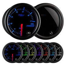 Glowshift Bar Oil Pressure Gauge Kit W Sensor Sending Unit Tinted 7 Color